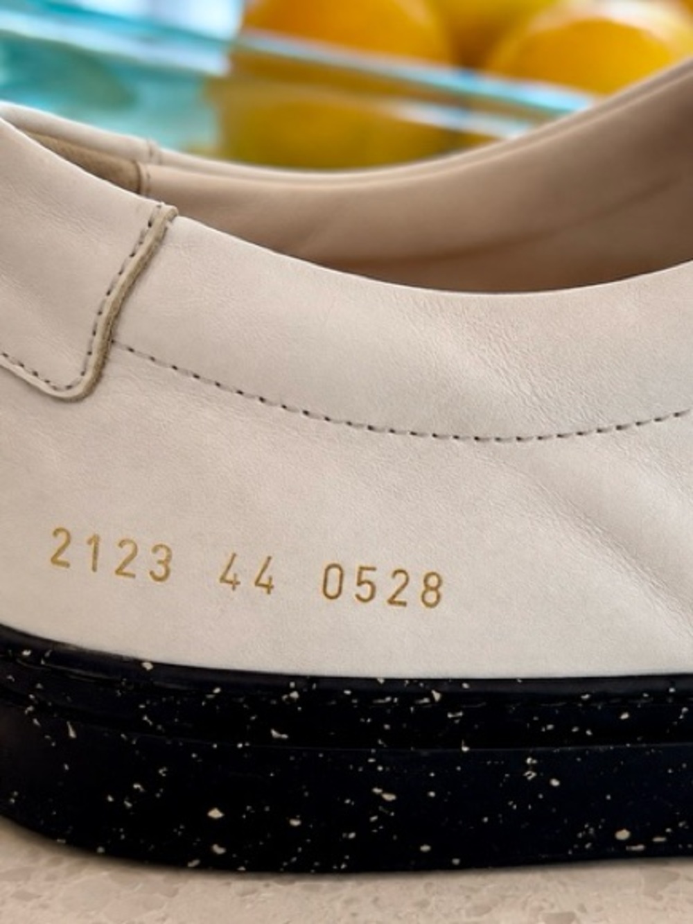 Common Projects Original Achilles Low White Leather Sneakers US 11 & Gold Stamp - Picture 5 of 5